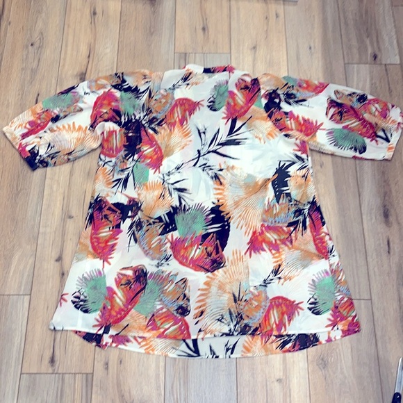 Daniel Rainn short sleeve blouse shirt top tunic lightweight 1X colorful - Picture 8 of 8